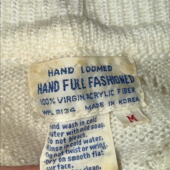 Vintage Cottagecore Embroidered Collared Sweater SZ Medium - Picture 8 of 8